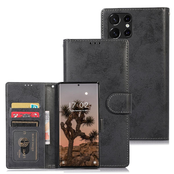 Professionellt Plånboksfodral - Samsung Galaxy S23 Ultra Marinblå
