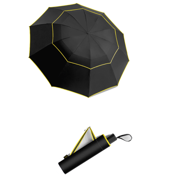 Profesjonell slitesterk ekstra stor paraply Svart f82a | Svart | Fyndiq