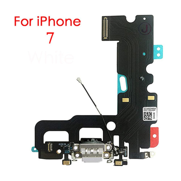 iPhone 7 Plus - Reservedel til opladningsport i høj kvalitet Svart