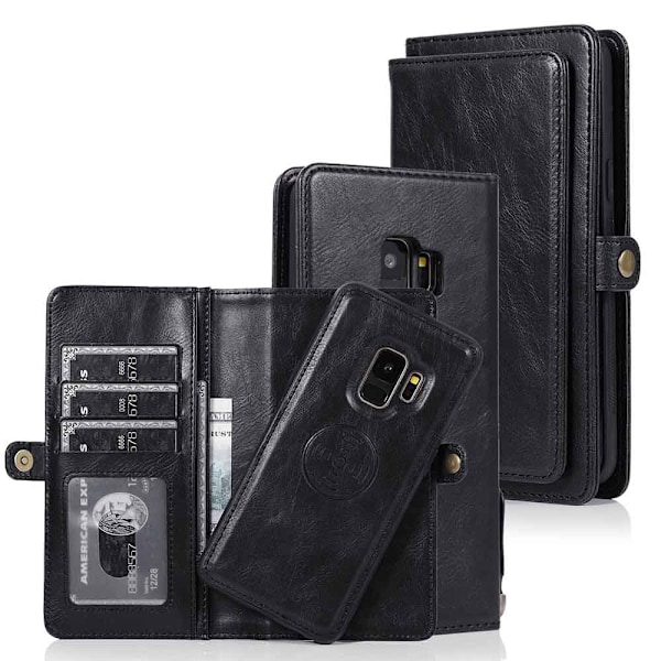 Smooth Double Wallet Case - Samsung Galaxy S9 Brun