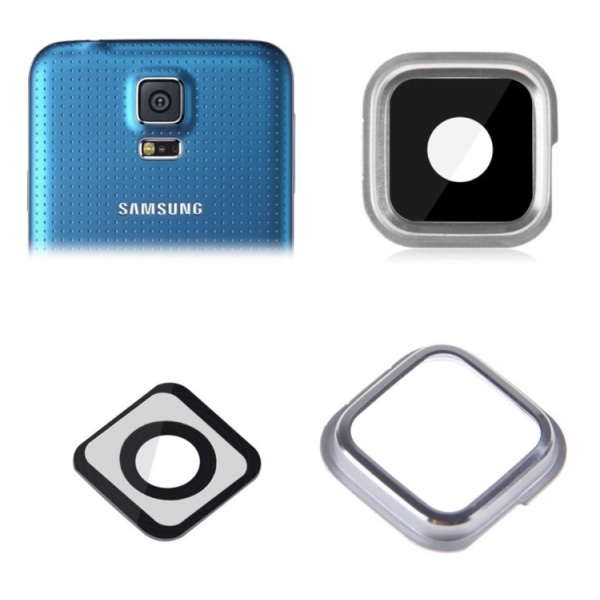 Samsung Galaxy S5 - Kameralinse Sølv/Guld Silver