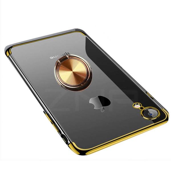 Stilfuldt FLOVEME silikone etui med ringholder - iPhone XR Silver