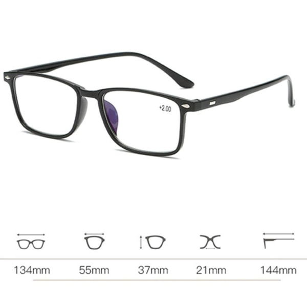 Stilfulde, komfortable anti-blåt lys læsebriller (+1,0 - +4,0) Blå 3.0