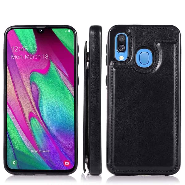 Glat Nkobee etui med kortholder - Samsung Galaxy A20E Vit