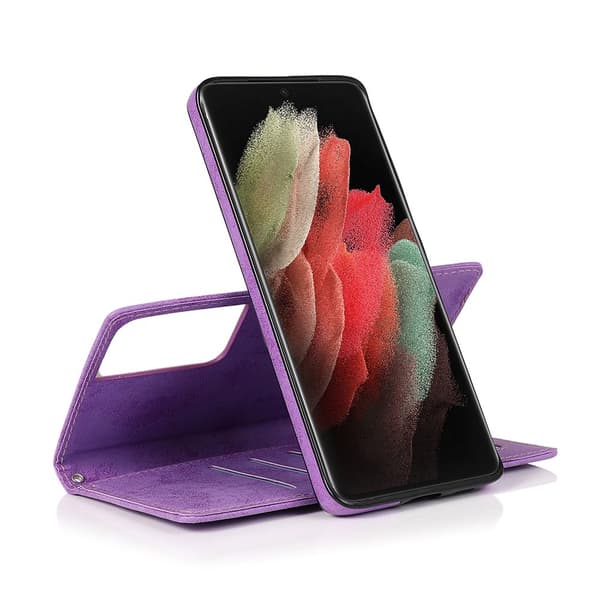 Smidigt Plånboksfodral - Samsung Galaxy S21 Ultra Brun