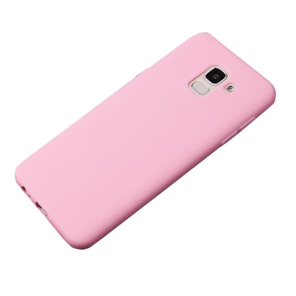 Käytännöllinen suojaava silikonikuori - Samsung Galaxy J6 2018 Ljusrosa