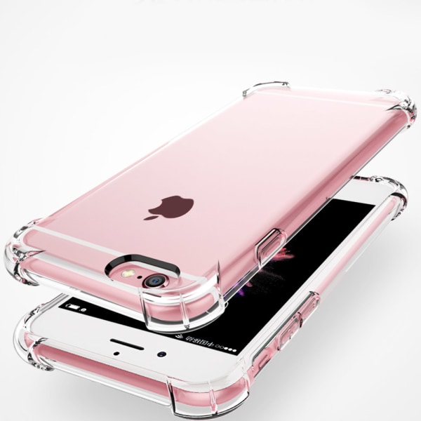 Iskuja vaimentava tyylikäs silikonikuori - iPhone 6/6S PLUS Transparent/Genomskinlig