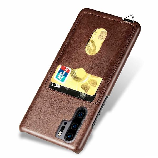 Smidigt Skal med Korthållare (LEMAN) - Huawei P30 Pro Blågrön