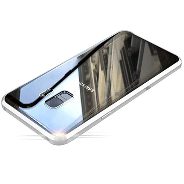 Stilrent Dubbelsidigt Magnetiskt Skal - Samsung Galaxy S9 Silver