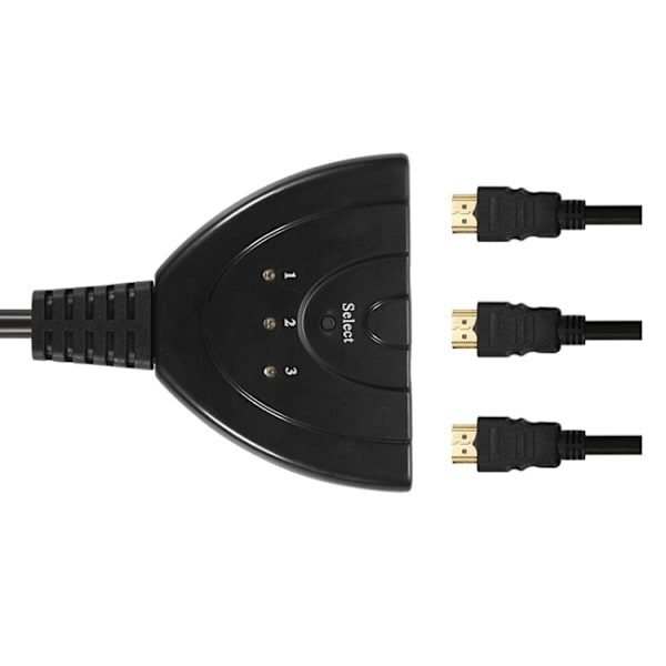 HDMI SWITCH SPLITTER 3 till 1 1080p Svart