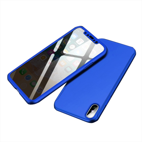 iPhone X/XS - Floveme Dubbelskal Blå