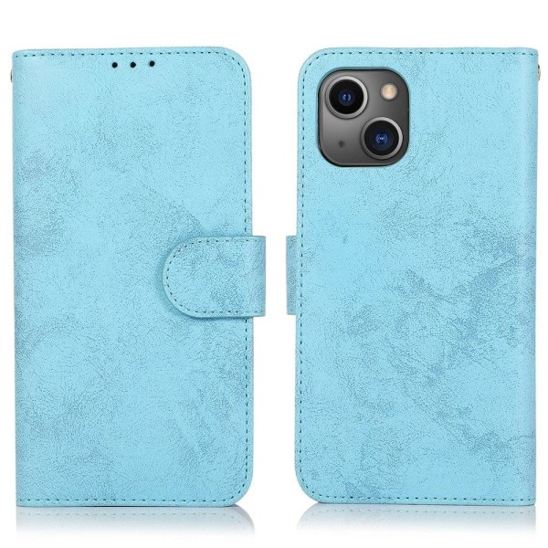 Glatt lommebokdeksel - iPhone 13 Mini Ljusblå