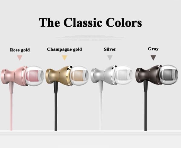 TOMKAS In-ear Magnetic Earphone With Mic In-lineControl Grå Grå