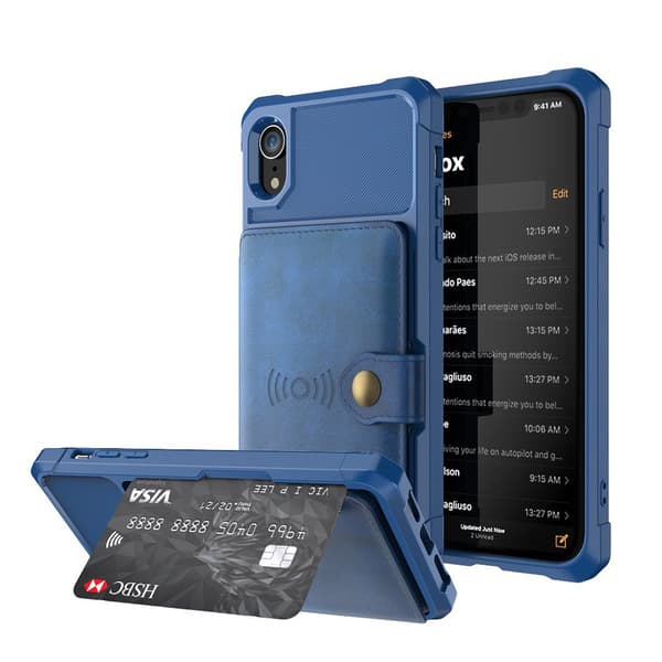 Professionellt Skal med Kortfack - iPhone XR Grön