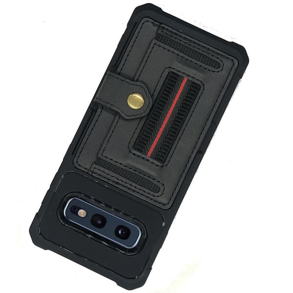 Samsung Galaxy S10E - Skyddsskal med Kortfack Röd Röd