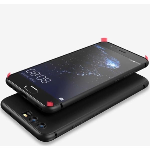 Huawei P10 PLUS - glatt silikondeksel (NAKOBEE) Röd