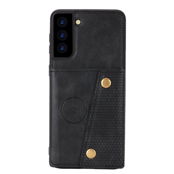 Designskal med Kortfack - Samsung Galaxy S22 Mörkblå
