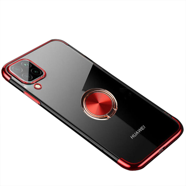 Glat Floveme etui med ringholder - Huawei P40 Lite Röd