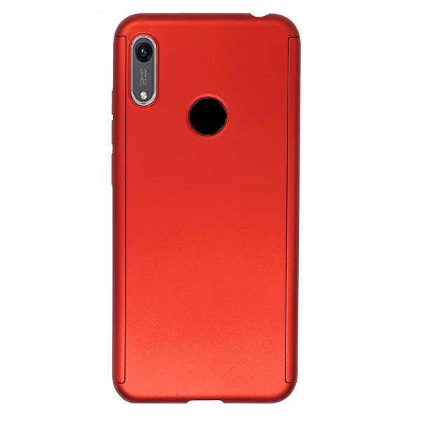 Huawei Y6 2019 - Tyylikäs ja kestävä kaksipuolinen kansi Röd
