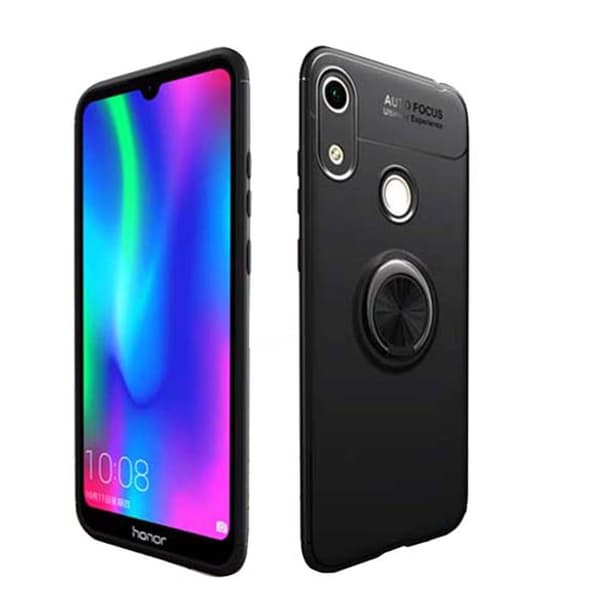 Huawei Y6 2019 - Skal med Ringhållare Svart/Blå