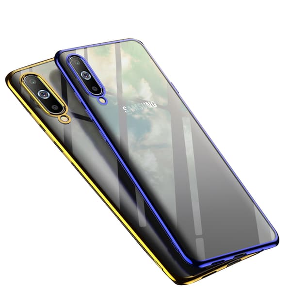 St�td�mpande Smidigt Silikonskal - Samsung Galaxy A50 Silver