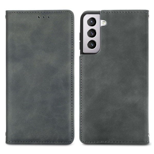 Tyylikäs käytännöllinen lompakkokotelo - Samsung Galaxy S21 Plus Mörkgrön