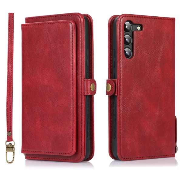 Zleep:s stilsäkra 2 i 1 Plånboksfodral till Samsung Galaxy S23 Röd