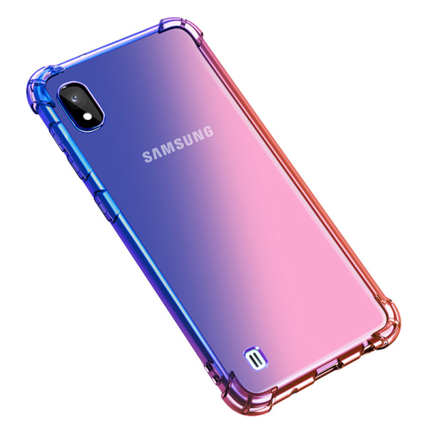 Samsung Galaxy A10 - Elegant Smart Silikone Cover (FLOVEME) Blå/Rosa