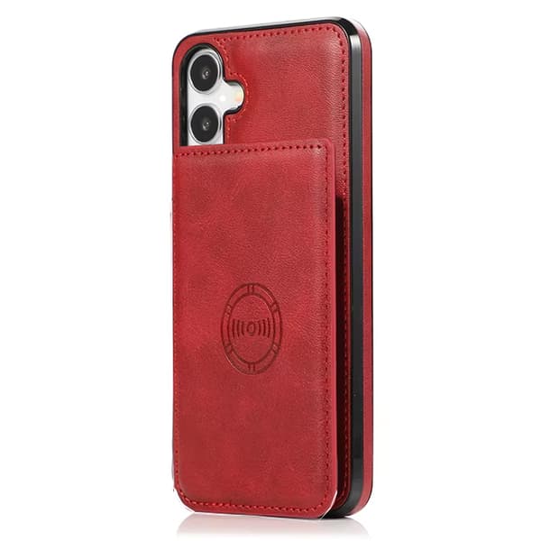iPhone 16 Plus - Skyddande Skal med Kortfack Roséguld