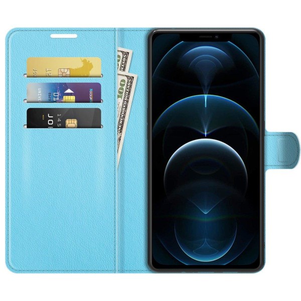 Stilfuldt praktisk pungetui - iPhone 12 Pro Max Blå