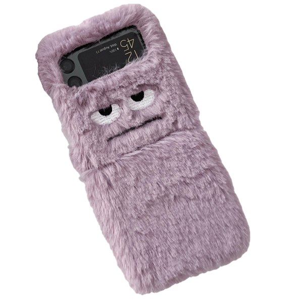 Fluffy Soft Synthetic Fur Cover - Samsung Galaxy Z Flip 3 Lila