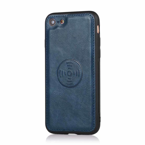 Smart dobbel lommebokdeksel - iPhone 7 Mörkblå