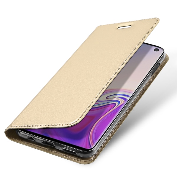 Stilfuldt etui med kortplads - Samsung Galaxy S10e Guld