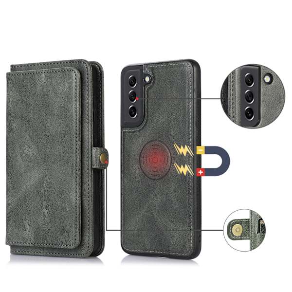 Smooth 2-1 Wallet Case - Samsung Galaxy S21 FE Mörkblå
