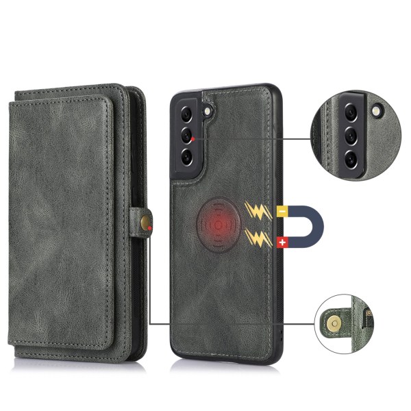 Smooth 2-1 Wallet Case - Samsung Galaxy S21 FE Svart
