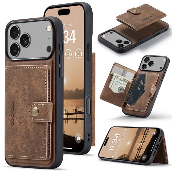 iPhone 17 Pro Plånboksskal  4 Kort + Sedlar Roséguld