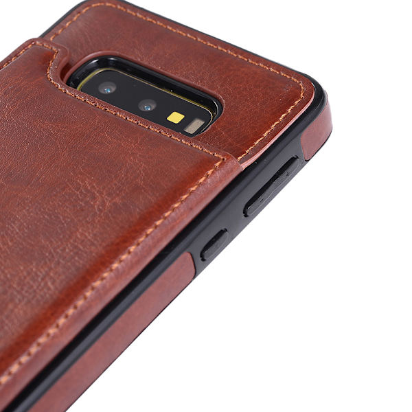 Samsung Galaxy S10e - Skal med Plånbok/Kortfack Rosaröd