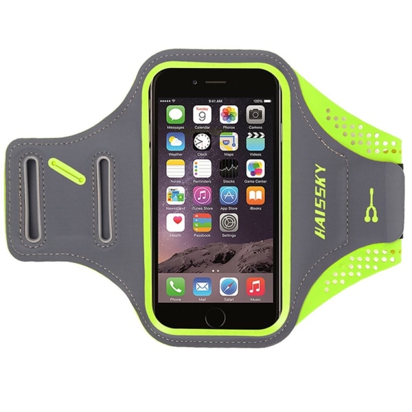 Haisskyn Smooth Mobile Phone Case Rannekekotelo Running Belt Grön