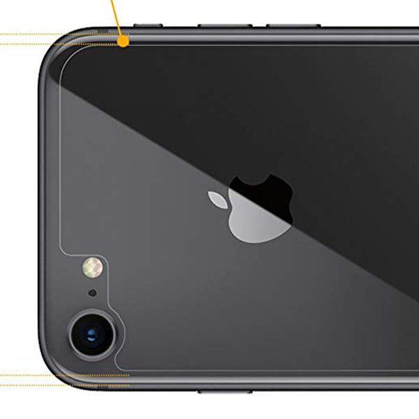 ProGuard iPhone 7 3-PACK Baksida Skärmskydd 9H Screen-Fit Transparent/Genomskinlig