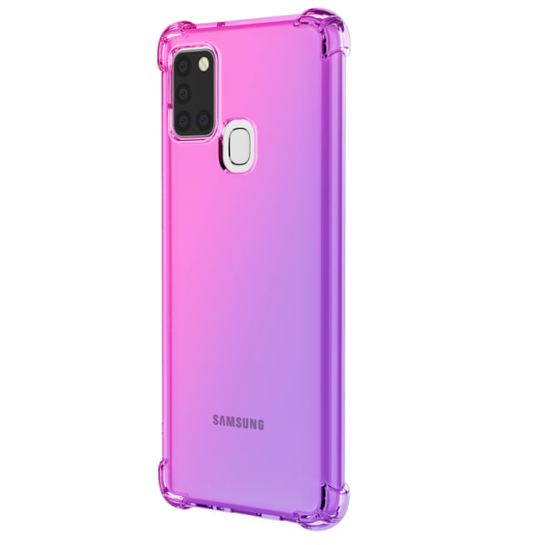 Samsung Galaxy A21S - Robust Skyddsskal i Silikon Rosa/Lila