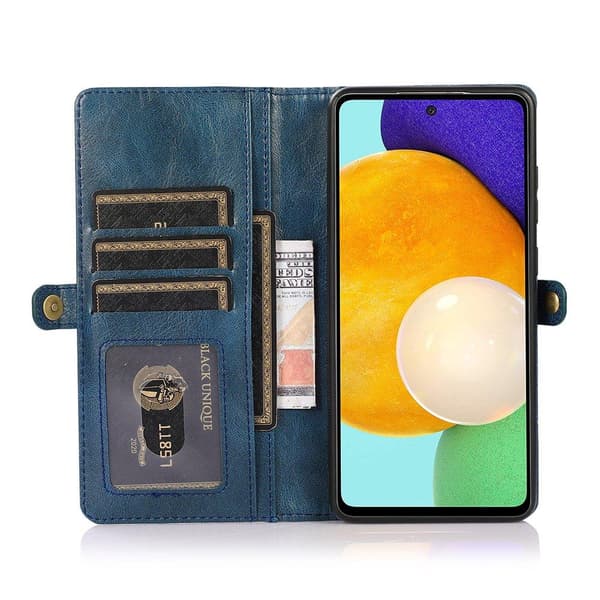 Stilfuldt 2 i 1 Wallet etui - Samsung Galaxy A72 Svart