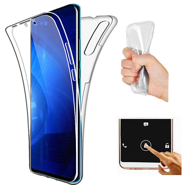 Praktiskt Smart Dubbelsidigt Silikonskal - Samsung Galaxy A10 Transparent/Genomskinlig