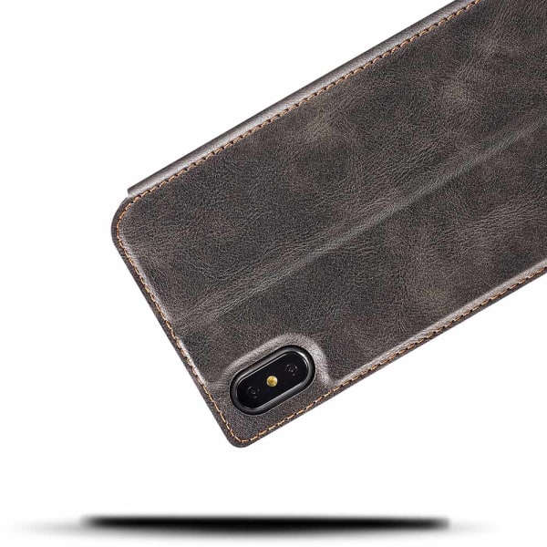 iPhone XR - Kraftig Smart Wallet-deksel Blå