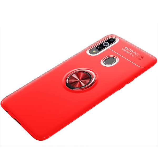 Glat cover med ringholder - Samsung Galaxy A20S Röd
