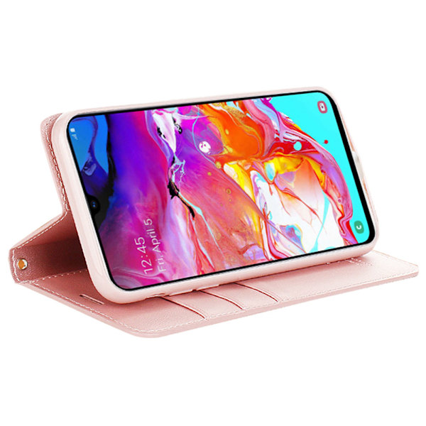 Samsung Galaxy A70 - Plånboksfodral Rosaröd