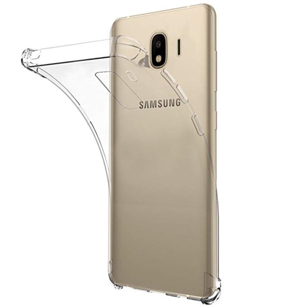Flovemes silikonikuori suojaavalla toiminnolla Samsung Galaxy J4 2018 Transparent/Genomskinlig
