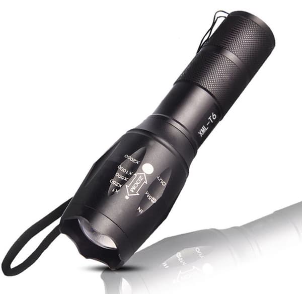 Ficklampa LED CREE XML T-6 3000 LUMENS Svart Svart