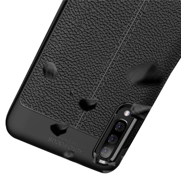 Samsung Galaxy A50 - Stilrent Silikonskal AUTO FOCUS Mörkblå