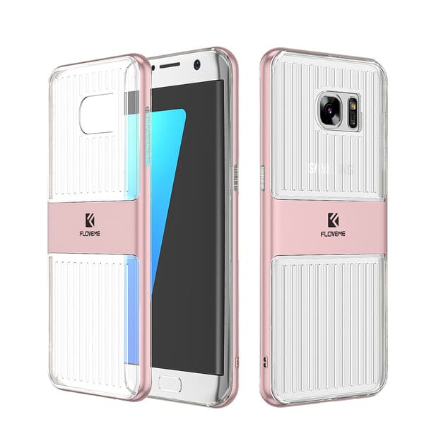 Samsung Galaxy S7 Edge - FLOVEMES Hybridskal - (Stötdämpande) Vit