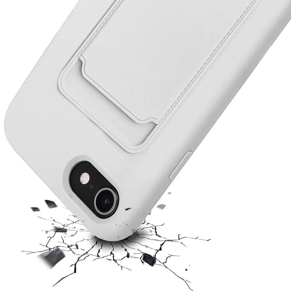 Praktiskt Skal med Kortfack - iPhone 7 Mörkblå